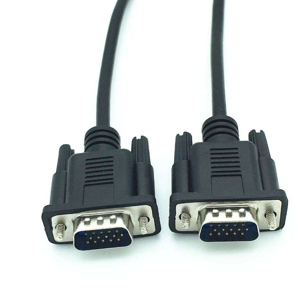 VGA 15Pin Male to VGA Male Panel Mount Faceplate Stub Video Cable - 0.3m - Image 4 of 4