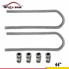 Universal 44 Chrome Stainless Steel Flexible Heater Radiator Hose Caps Kit Set