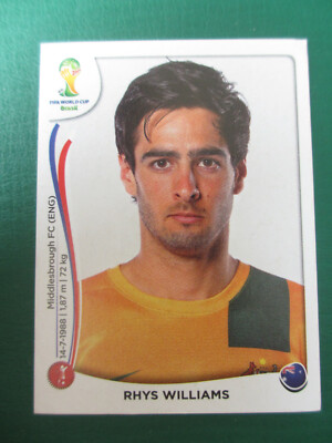Sticker Carte Panini WORLD CUP BRASIL 2014 - N°172 - RHYS WILLIAMS - AUSTRALIA