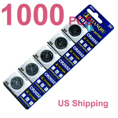 #ad #ad 1000 PCS Tianqiu CR2032 Lithium Battery 3V Button Cell Batteries on Blister Card $129.99