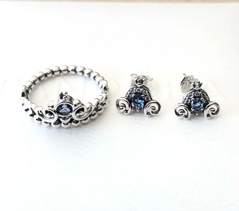 Cinderella Pumpkin Earrings, Ring+Necklace Set #199191C01 299193C01 399198C01 - Image 2 of 4