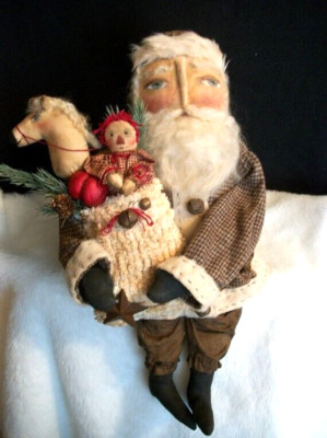 PATTERN, OLDE TIME, primitive dolls, Christmas Santa, Dumplinragamuffin, #102