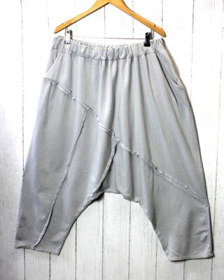 Moonshine Lagenlook Sweathose Hose Haremshose  50 52 54  Gr. 3 Grau Neu
