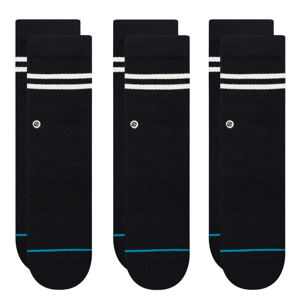 Paquete de 3 calcetines para mujer STANCE Vitality talla M medianos (8-10,5) negros blancos Foto 2 de 3