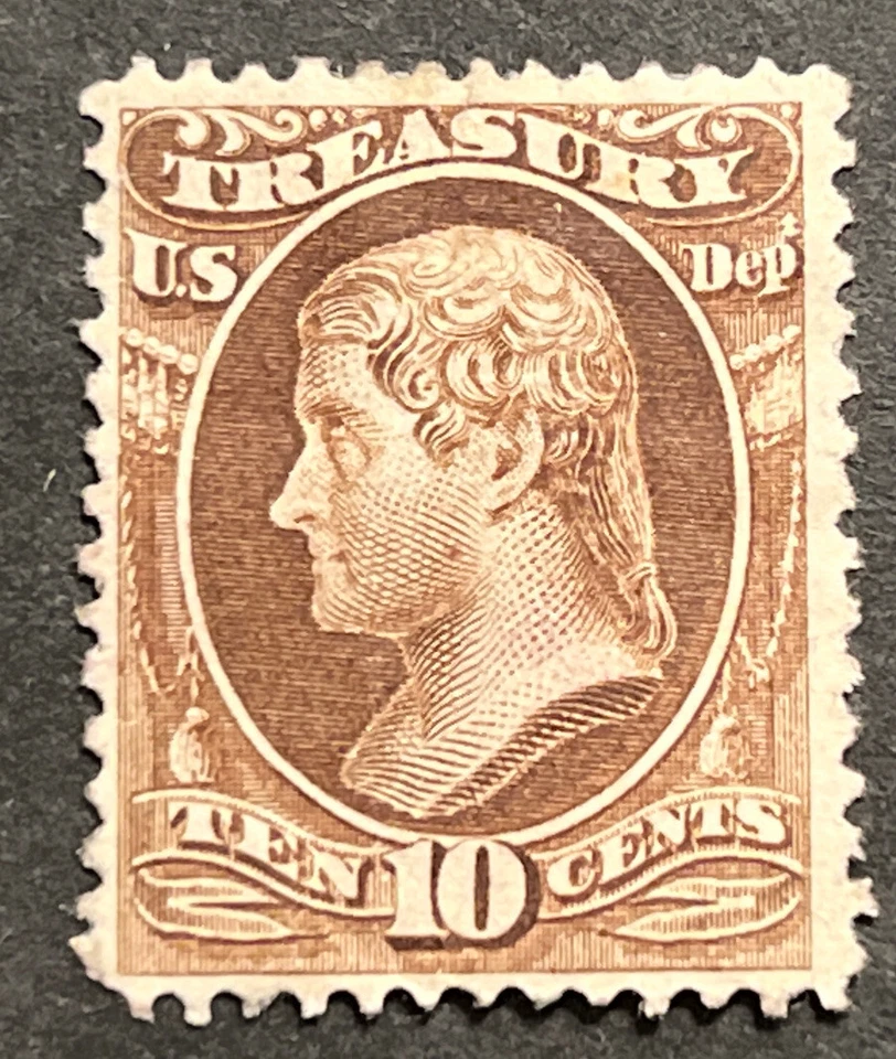 Travelstamps: US Stamps Scott #O77, 10 Cent Treasury, Mint OG H PR - Image 2 of 4