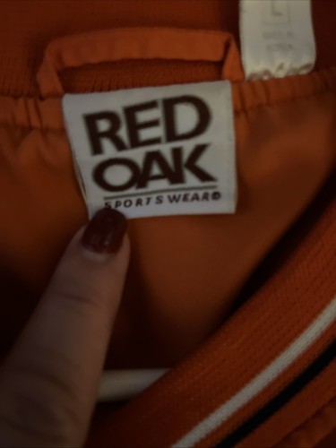RED OAK SPORTSWEAR MENS SZ L ORANGE ILLINOIS WINDBREAKER JACKET - Picture 9 of 10