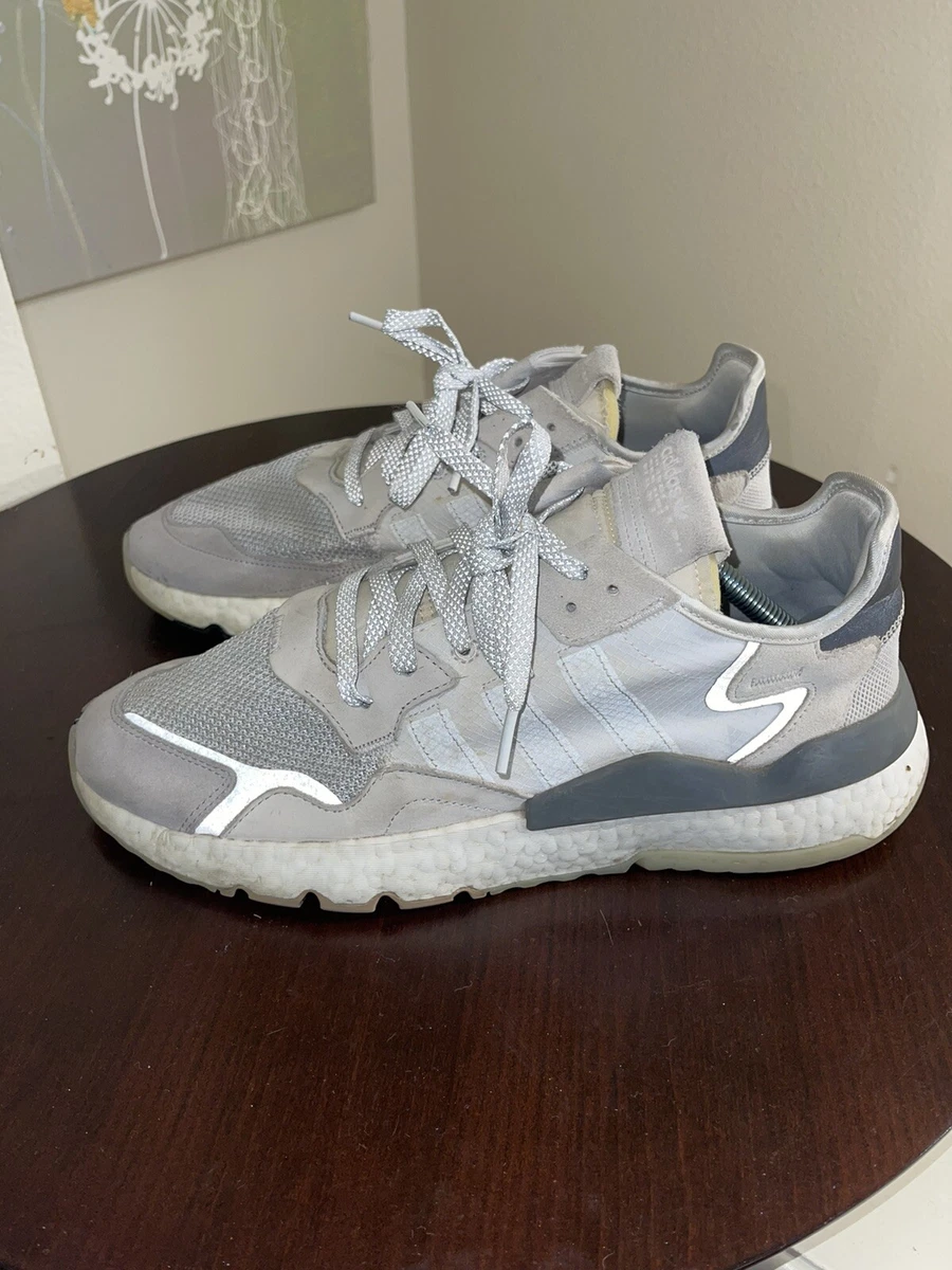 Adidas white hotsell night jogger