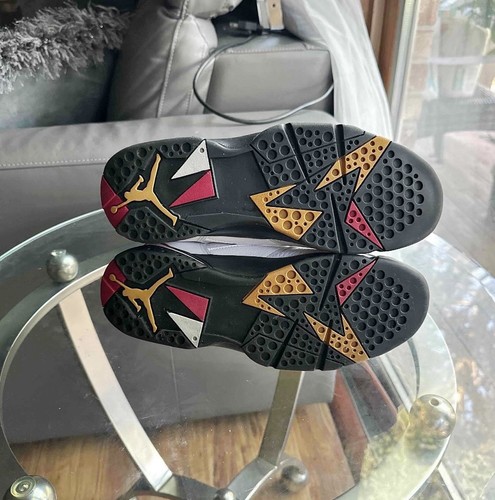 Size 8.5 - Air Jordan 7 Cardinal Og Retro Men’s 2022 Black Red Gold White - Picture 5 of 7