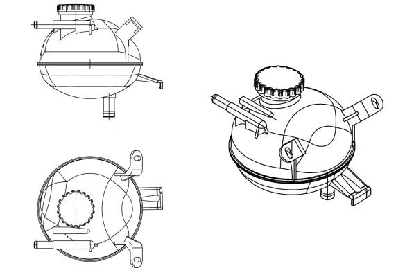 Für NRF 454084 EXPANSION TANK OPEL Corsa 1.2 93-