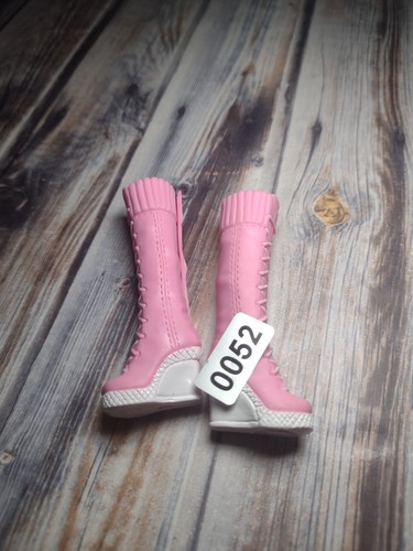 Mattel rosa Barbie Schnürstiefel kniehoch ~ Puppenschuhe weiß und rosa - Bild 14 von 14