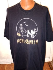 Vintage Big Dogs Howloween Men's 3XL Black Short Sleeve T-Shirt.