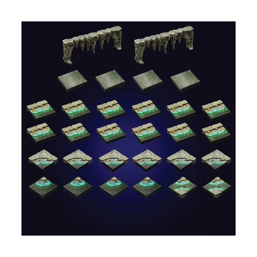 Dwarven Forge Dwarvenite Cavern Set Water Cavern Pack NM