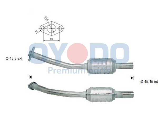 Katalysator Oyodo 10N0056-OYO FüR Opel Corsa S93 Tigra 16V F07 F08 F68 M68 GSI-image