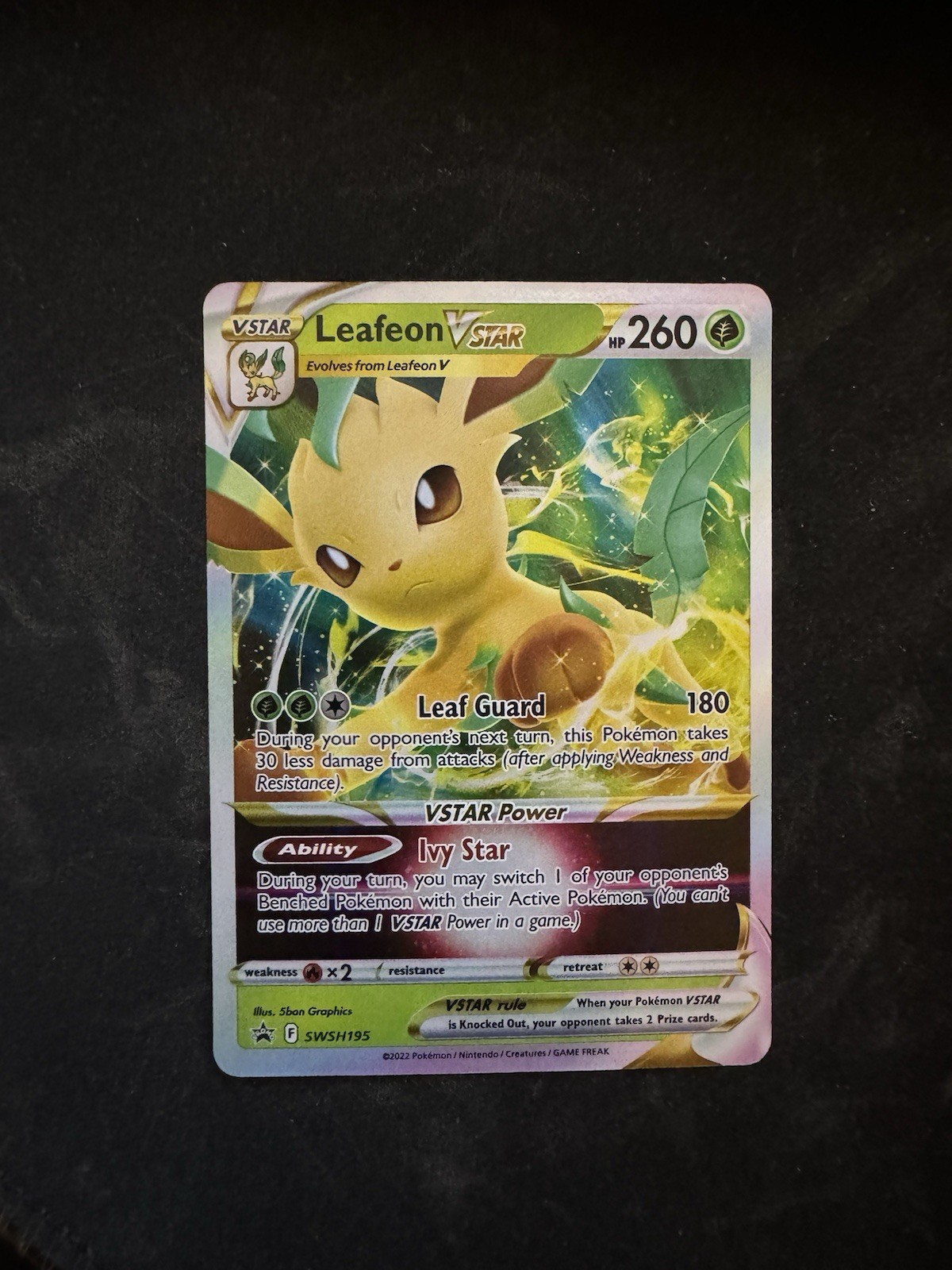 Leafeon VSTAR SWSH195 Black Star Promo Ultra Rare Pokemon TCG Card NM/MINT
