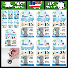 TubShroom Tub Drain Hair Catcher Strainer Gray 6-Pack