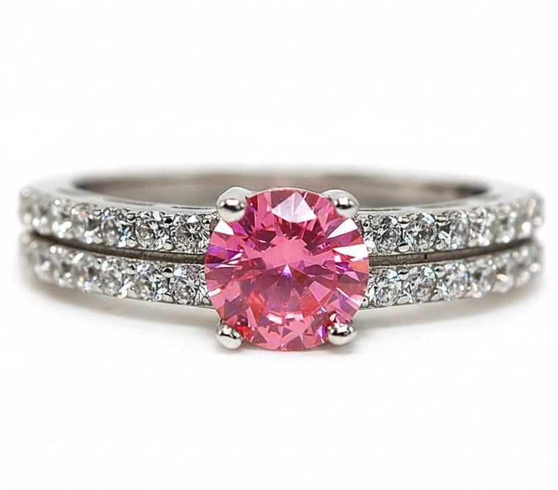1CT Heat Treated Pink Topaz 925 Solid Sterling Silver Ring Sz 7 MM4-6