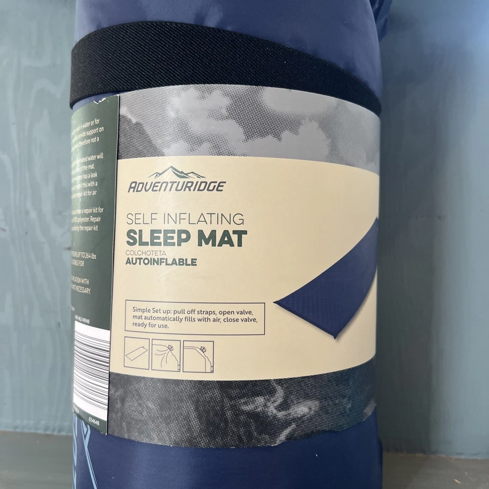 Adventuridge Selbstaufblasende Camping Backpacking Isomatte Pad Bett Blau - Bild 3 von 4