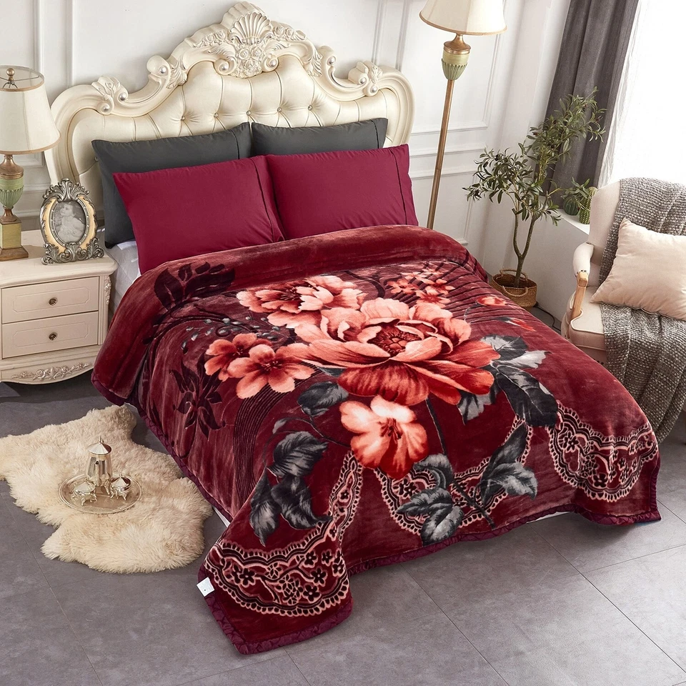 Manta Raschel Pesada Floral & Animal 2 Capas 85" X 95" Foto 4 de 4