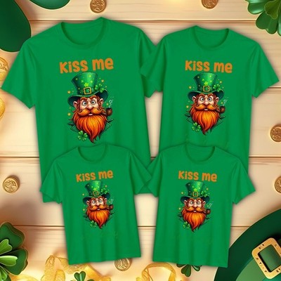 Lustiges T-Shirt Kiss Me I'm Lucky Family St. Patrick's Day Shirt irisch...