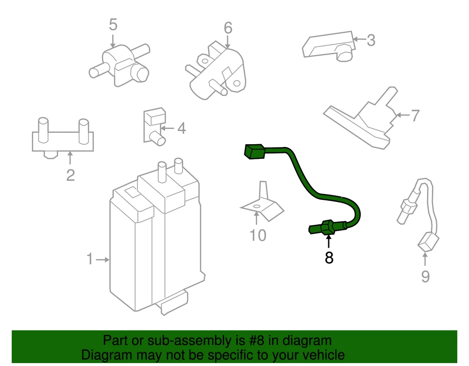 Genuine Nissan 2009-2024 Nissan GT-R - Oxygen Sensor 22693-JF00A - Image 2 of 2
