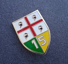 Scudetto metallico vintage GdF 15° Legione marcato Bomisa prima serie ottimo