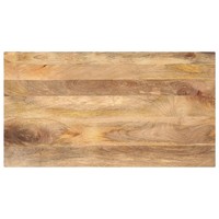 Tischplatte Massive Aus Echtem Mangoholz 100X70Cm Braun Stabil