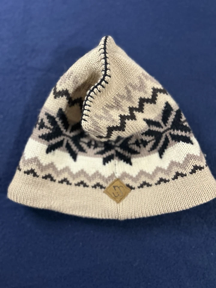 Sombrero tejido de lana Merkley vintage 100 % lana virgen hecho a mano en Canadá Foto 4 de 4