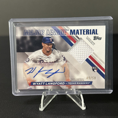2024 Topps Update Series - Major League Material Wyatt Langford 49/50 Auto