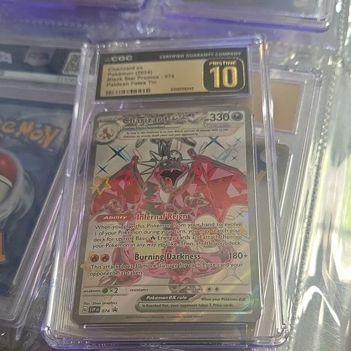 The Pokémon Company Charizard ex CGC 10 Black Star Promo 074 Holo Tin