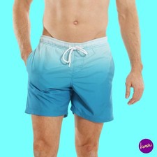 RIPT Men's Swim Shorts, Quick Dry UV 50, Blue Dip Dye, UK L EU 52 US L