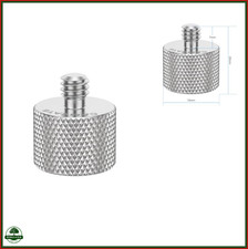 Microphone Stand Adapter 5/8-27 Female to 1/4-20 Male Nickel Brass