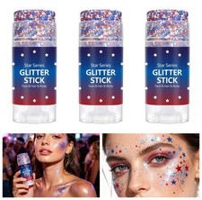 Patriotic Red White And Blue Star Series Face...