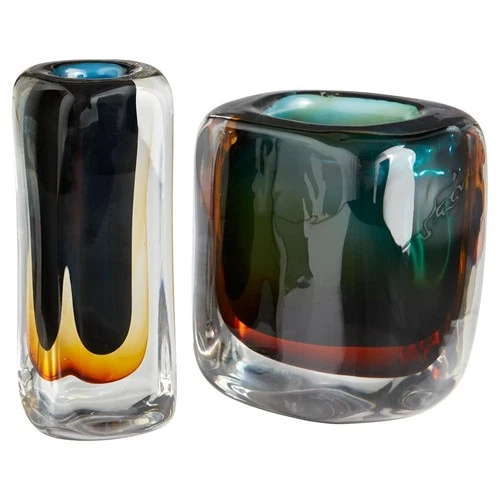 Discover Celosia Multi-Color Hand-Blown Glass Vase - Picture 3 of 6