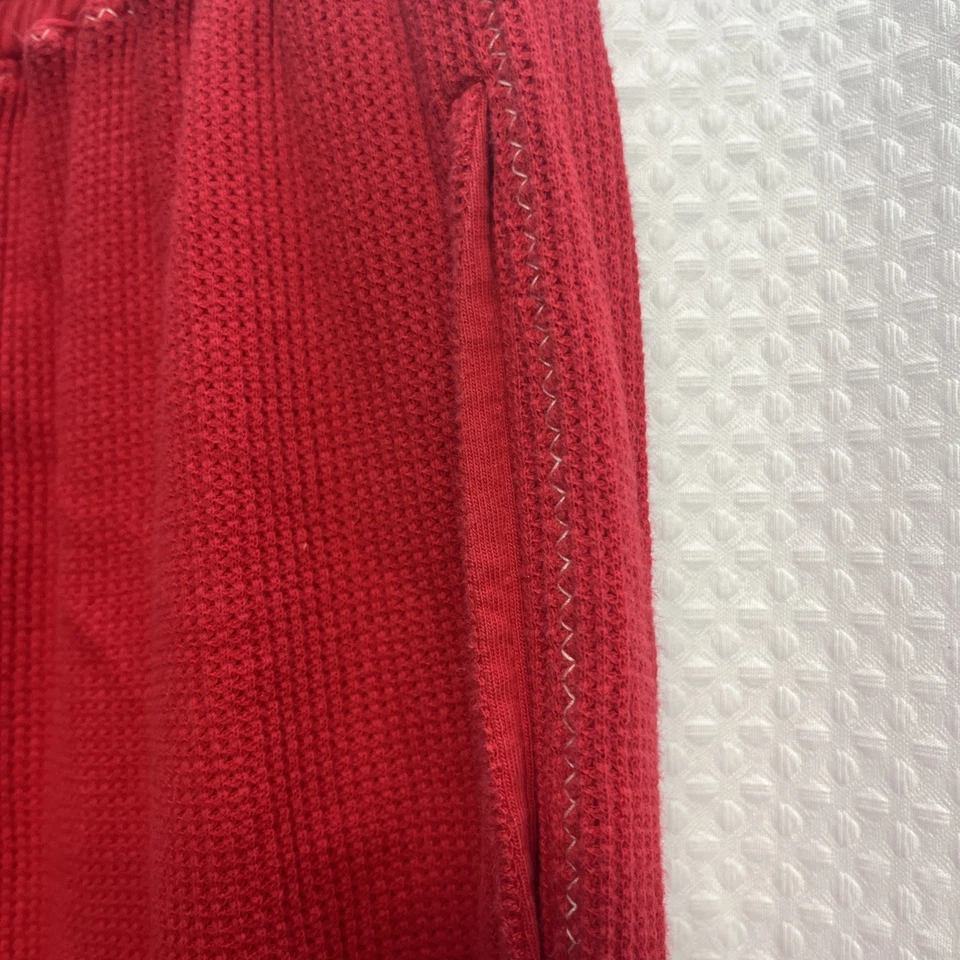 Pantalones deportivos vintage Vittadini de algodón tejido gofre rojo Y2K. Mediano Foto 2 de 4