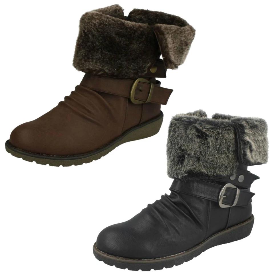 Bottes Cheville En Polaire Fleece Pour Femmes - Photo 1/1