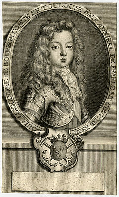 Seltener Proof antiker Meisterdruck-LOUIS ALEXANDRE DE BOURBON-Anonym-ca. 1680