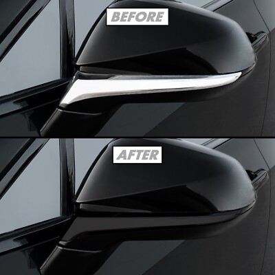Chrome Delete Blackout Vinyl Overlay for 2022-24 Lexus NX Mirror Trim