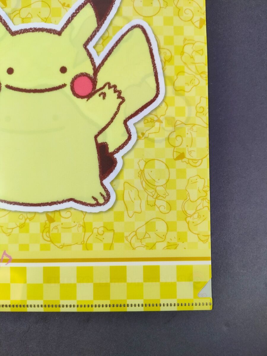 Pikachu Ditto Transform Clear File Pokemon Center Japanese Nintendo Japan  F/S