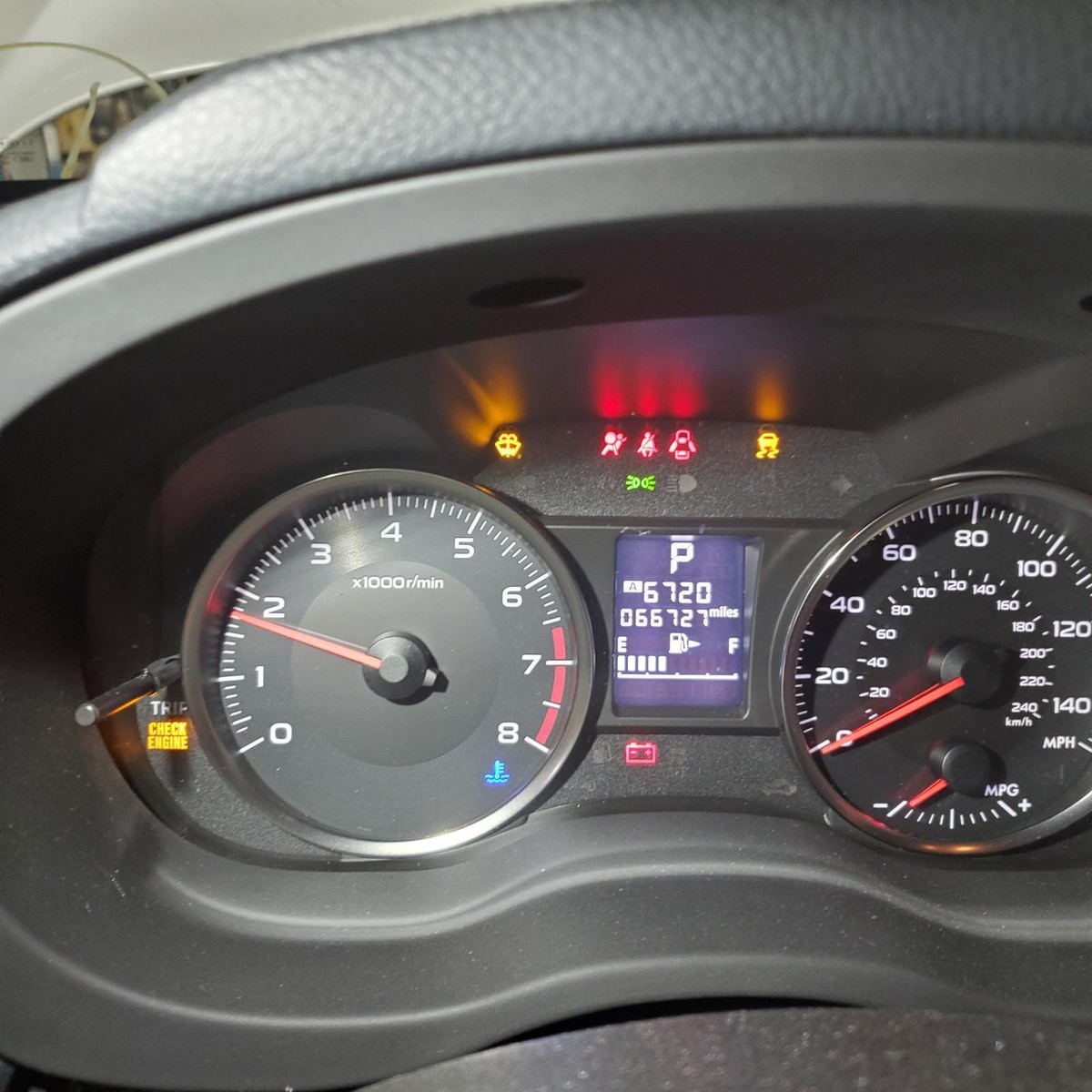 SUBARU XV CROSSTREK Speedometer (cluster), MPH, AT (CVT), Limited