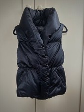 Allsaints Womens Ink Black Sleeveless Feather Roche Gilet Body Warmer Uk 10