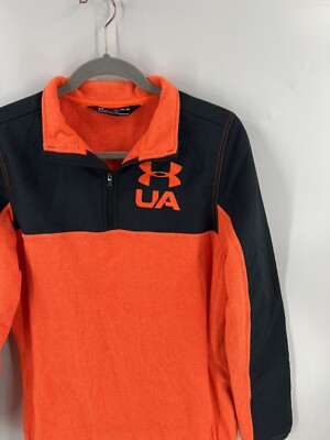 Under Armour Fleece Pullover Jacket Youth XL (18) Neon Orange