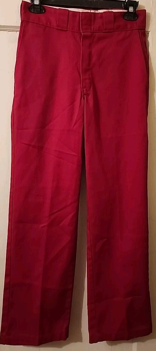 Dickies Made In USA 874 Pants Red Size 28X30 Rare Work Wear Dickies Made In USA 874 Pants Red Size 28X30 Rare Work Wear