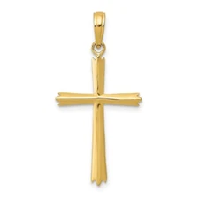 14k Yellow Gold Cross Pendant Perfect Gift for Her