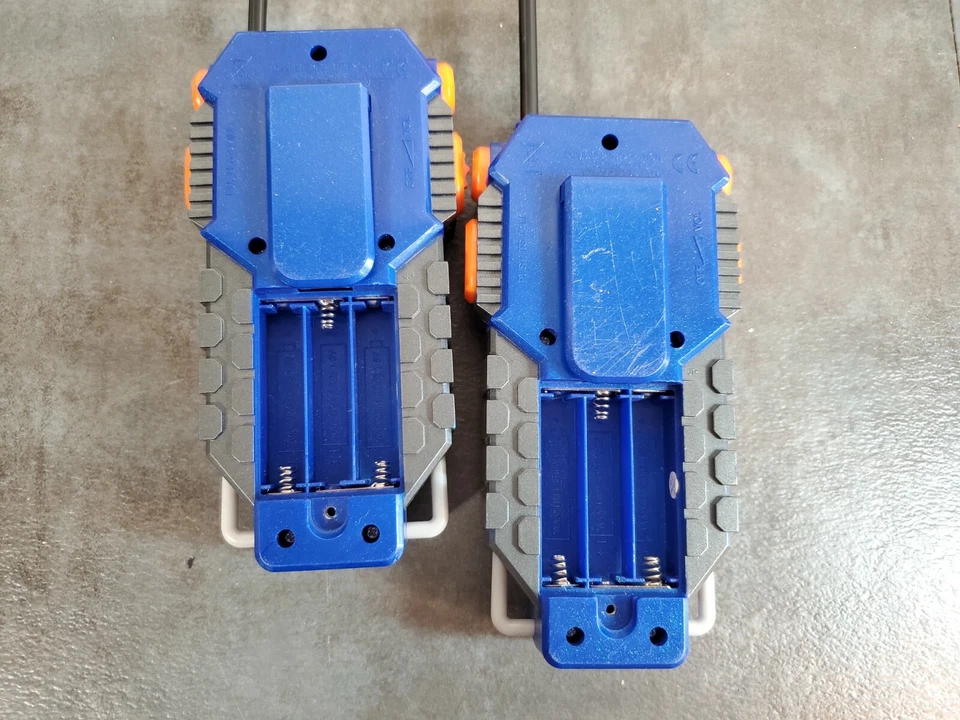 Nerf Walkie Talkie Kids Two Way Radio Handheld Blue Hasbro 2016 Set of 2 Tested - Image 4 of 4