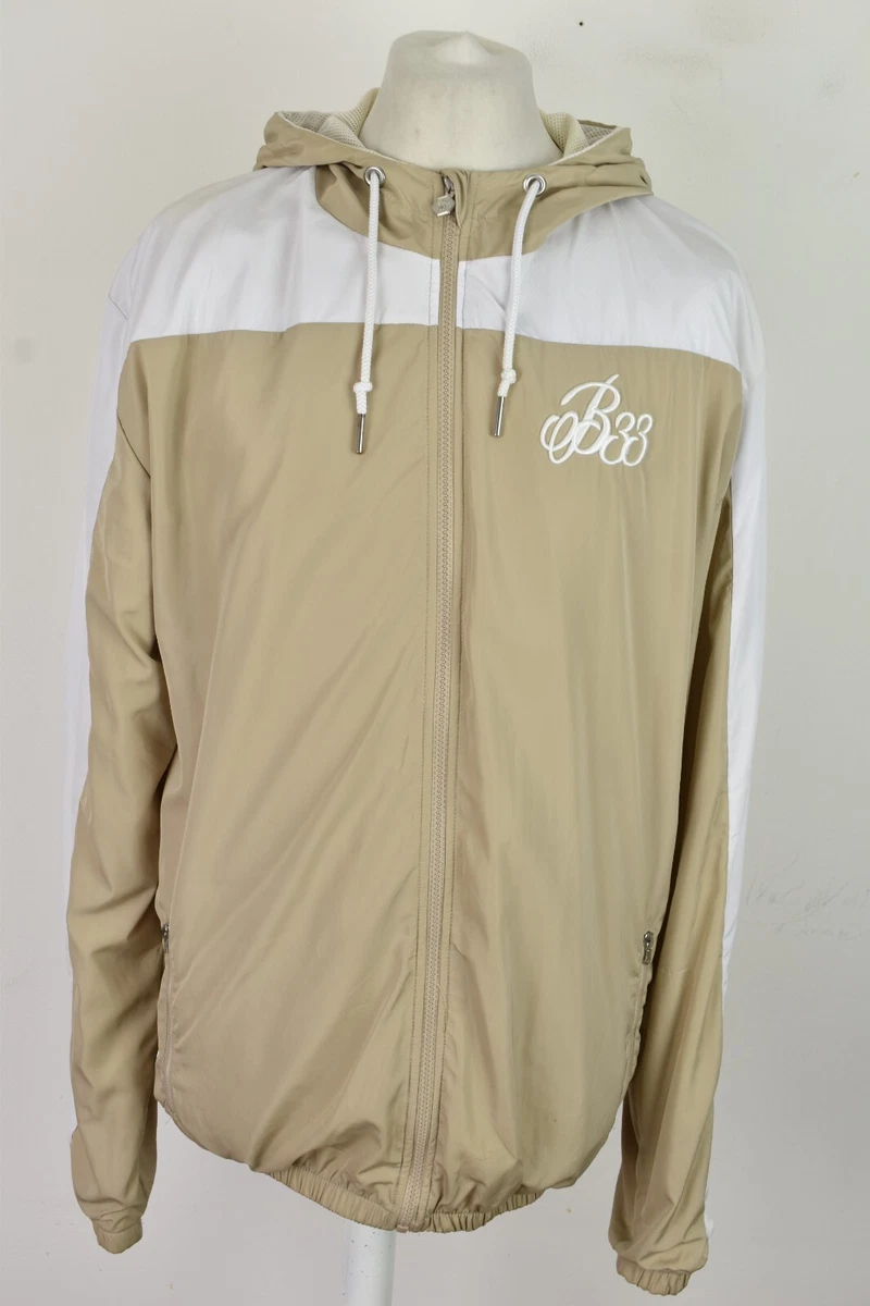 Beige windbreaker mens sale