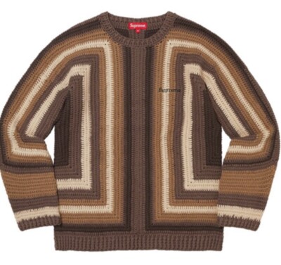 Supreme Hand Crocheted Sweater Brown size XL | eBay Supreme Hand Crocheted Sweater Brown size XL | eBay