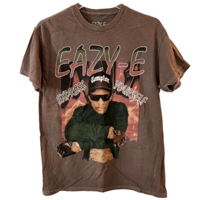 Eazy-E Shirt Adult Small Brown Express Yourself Licensed Band Tee NWOT