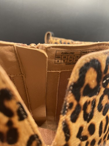 STIVALETTO DONNA NUOVO CON ETICHETTE VIONIC CLARA LPRD LEOPARDO PELO DI VITELLO ZIP LATERALE TAGLIA 8 - Foto 5 di 12