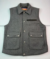Cripple Creek Mens Wool Snap Vest Rancher Western Cowboy Conceal Carry Pockets M