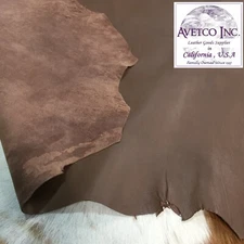 Avetco Inc Economy Lamb Sheep Nappa Soft Leather hide 2 oz Medium Brown